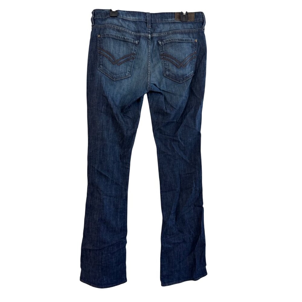 William Rast Baby Bootcut Jeans Size 31 Dark Wash Mid Rise Stretch Denim Women - Picture 2 of 6